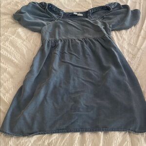 Blue women’s dress chambray